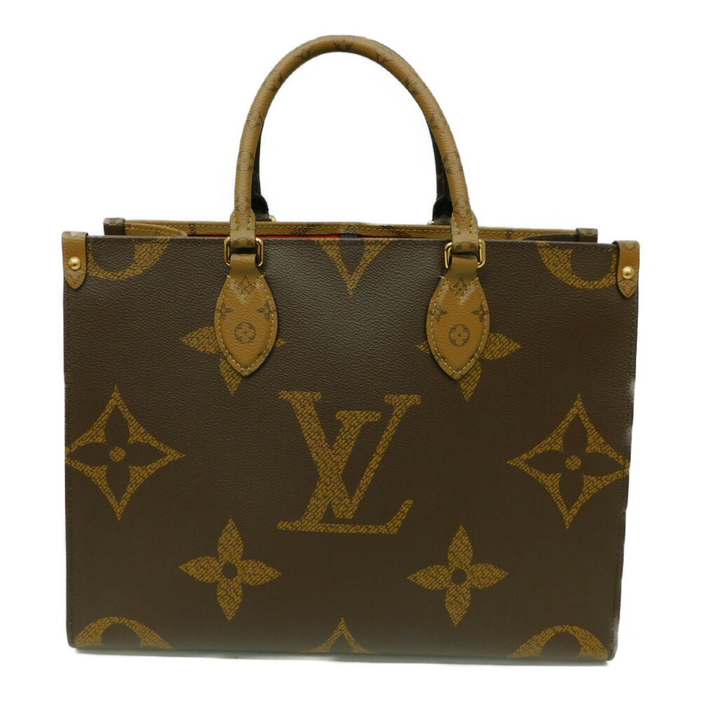 Louis Vuitton On the Go Tote Bag Brown Giant Monogram Reverse